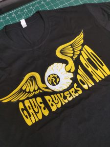 Gaye Bykers screenprint T Shirt