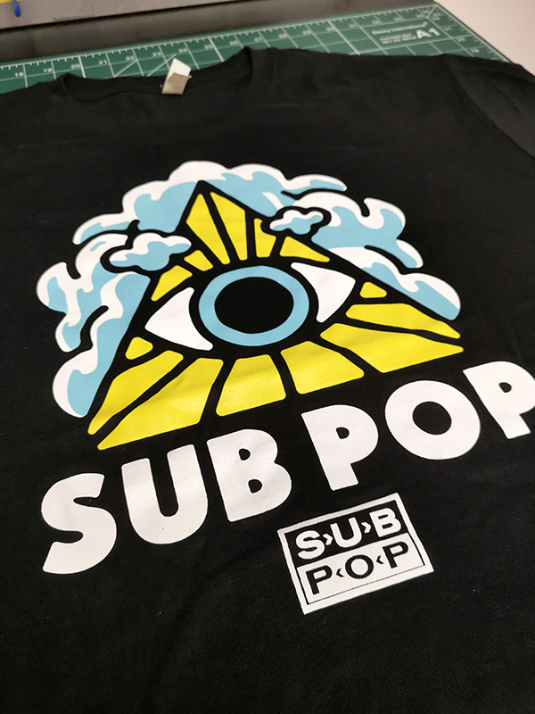 Subpop records screen printing