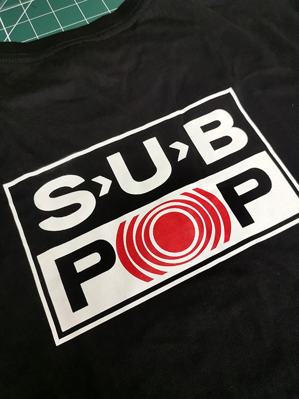 sub pop records printed t shirt